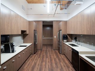 DIRTT Millwork in a kitchen with cabinet storage