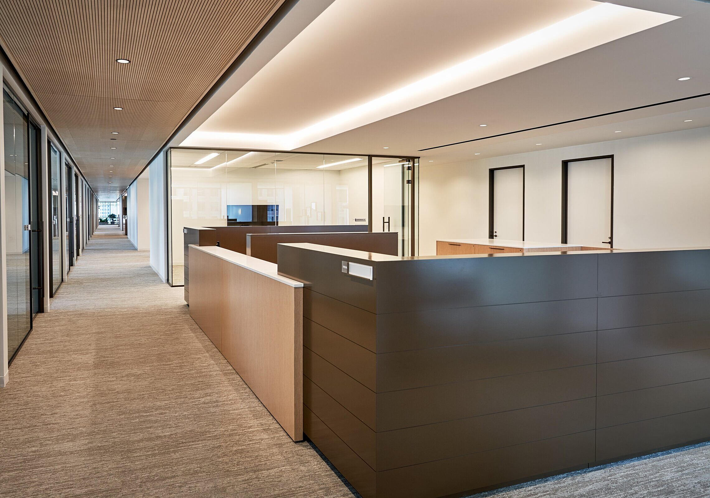Katten law office wooden workstations